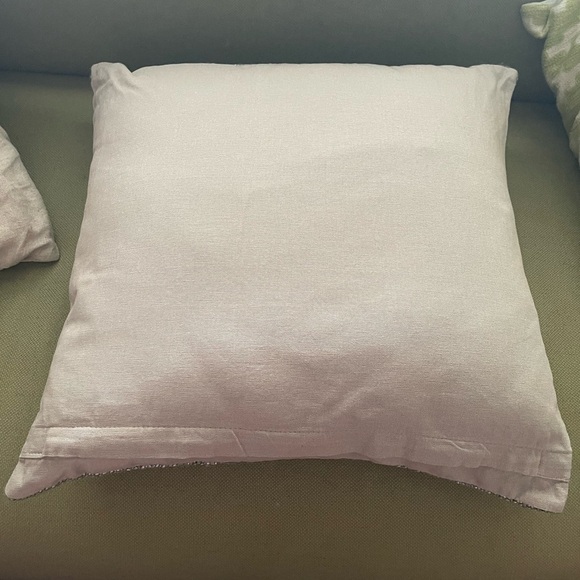 West Elm Metallic Brushed Weave Pillow Cover and Insert - Picture 2 of 2